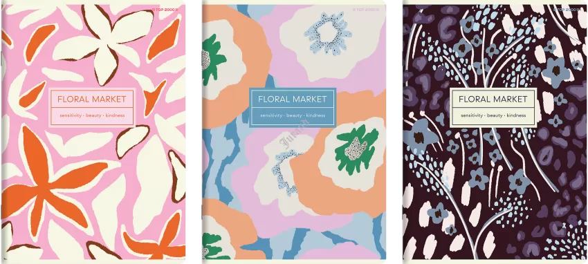 ZESZYT TOP 2000 FLORADELIC B5/80K KRATKA Z MARGINESEM