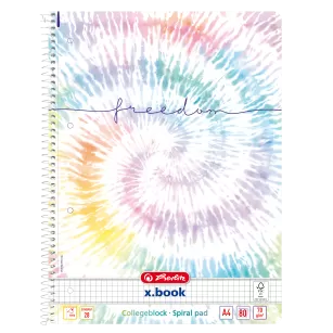 KOŁOZESZYT HERLITZ NEW BATIK A4/80K KRATKA FREEDOM