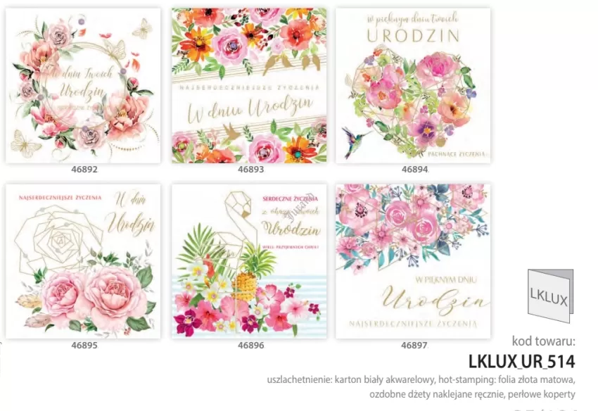 Laurka kwadrat LUX urodziny s514