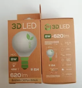 Żarówka LED kulka E27 8W