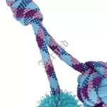 Zabawka dla psa Szarpak 34 cm z piłką 2 stronny niebieski - 2