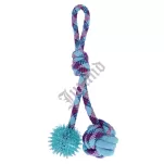 Zabawka dla psa Szarpak 34 cm z piłką 2 stronny niebieski - 3