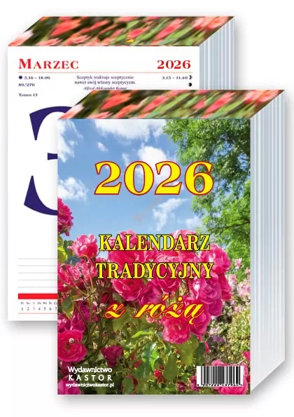 Kalendarz z różą - zdzierak duży