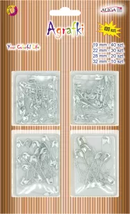 Agrafki srebrne op.100 szt