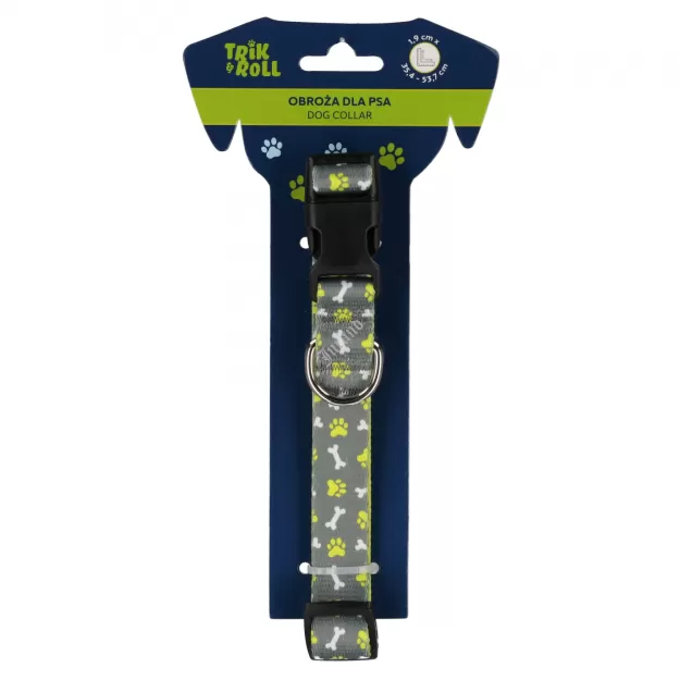 Obroża dla psa 2 cm w łapki i kości