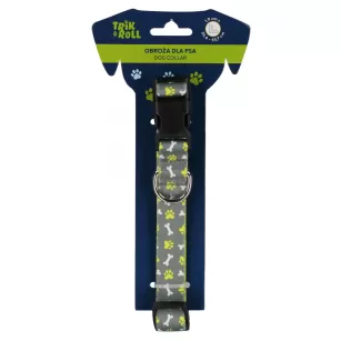 Obroża dla psa 2 cm w łapki i kości