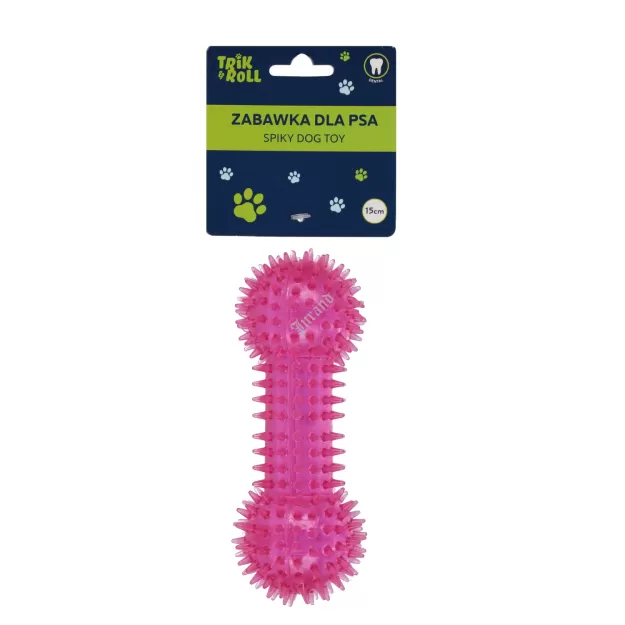 Zabawka dla psa Kość z dźwiękiem 15cm różowa