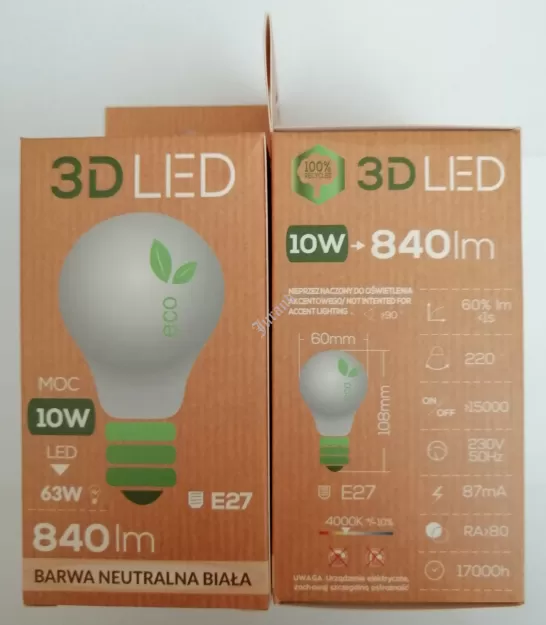 Żarówka LED E27 9W