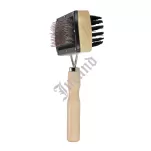 Szczotka dla zwierząt 2stronna naturalna - 3