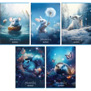 ZESZYT HERLITZ WONDERLAND A5/16K LINIA PODWÓJNA KOLOROWA