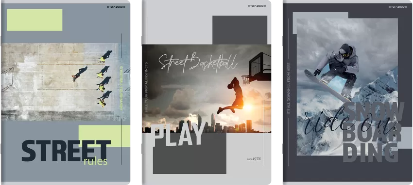 ZESZYT TOP 2000 POSTER B5/80K KRATKA Z MARGINESEM