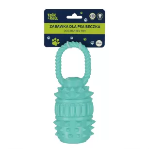 Zabawka dla psa Beczka 20 cm z uchwytem niebieska